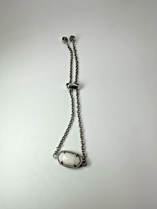 Kendra Scott Jewelry - Kendra Scott Elaina Silver Bracelet Ivory Mother of Pearl Adjustable Slider